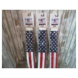 3-- NEW U.S. YARD FLAGS