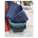 4-- STORAGE TUBS W/ LIDS
