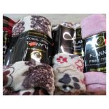3-- FLANNEL THROW BLANKETS