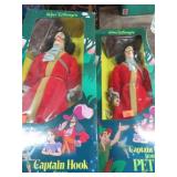 2-- PETER PAN CAPTAIN HOOK DOLLS