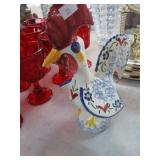 ART POTTERY CHICKEN FIGURINE