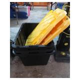 3-- STORAGE TUBS W/ LIDS