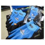3 pair-- RUBBER COATED WORK GLOVES