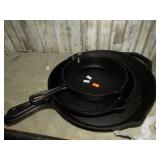 3-- CAST IRON SKILLETS