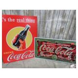 2-- RETRO COCA COLA METAL SIGNS