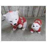 2-- POLAR BEAR FIGURINES