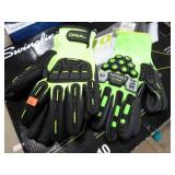 2 pair-- RUBBER COATED GLOVES