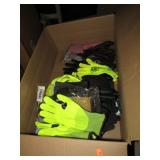 GROUP LOT-- RUBBER COATED WORK GLOVES