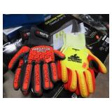 2 pair-- RUBBER COATED WORK GLOVES