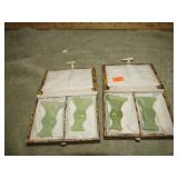 4--JADE CANDLE HOLDERS