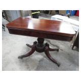 ANTIQUE MAHOGANY FLIP TOP GAME TABLE