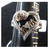 STERLING SILVER RING -- 3.7gms - SZ 8 3/4