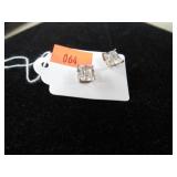 STERLING SILVER EARRINGS W/ STONES -- 3.0gms