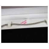 STERLING SILVER BRACELET W/ STONES -- 9.8gms