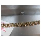 STERLING SILVER BRACELET W/ STONES -- 14gms