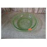 GREEN URANIUM GLASS BOWL