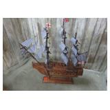 WOODEN SAILING SHIP MODEL