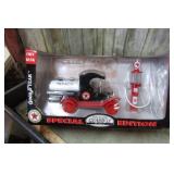 DIECAST TEXACO COIN BANK TANKER & GAS PUMP SET