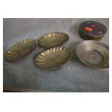 BRASS BOWL, TRAYS & ROUND BOX
