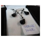 STERLING SILVER NECKLACE & EARRINGS