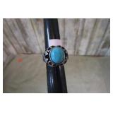 STERLING SILVER & TURQUOISE RING