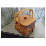 LONGABERGER BASKET W/ LID & DIVIDER