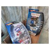 2-- HOTWHEELS TECH TRAX CAR SETS
