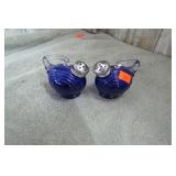 COBALT BLUE GLASS S&P SHAKERS