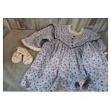 DOLL BABY DRESS & BABY SLIPPERS