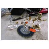 GLASS & CRYSTAL FIGURINES & GEODE SLICE