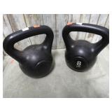 2-- 8lb KETTTLE BELL WEIGHTS