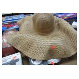 2-- LARGE BRIM SUN HATS