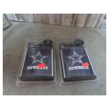 2-- NFL FLASKS -- COWBOYS