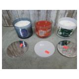 3-- UNBURNED BATH & BODY WORKS SCENTED CANDLES