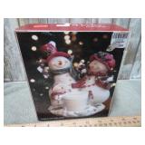 SNOWMAN TEALIGHT CANDLE HOLDER