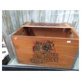 WOODEN BUDWEISER CRATE --  LID BROKEN