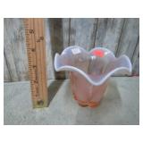 DUNCAN & MILLER PINK OPALESCENT VASE