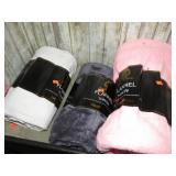 3-- FLANNEL THROW BLANKETS