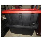 2-- 45gal STORAGE TUBS W/ WHEELS