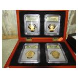 SET OF 4 2007-S PRESIDENTIAL $1 COINS