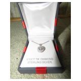 STERLING SILVER & DIAMOND NECKLACE