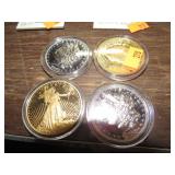 4-- REPLICA U.S. COINS