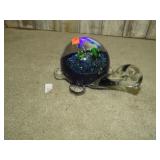ART GLASS TURTLE FIGURINE