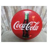 12" 1990 REPRODUCTION COCA COLA BUTTON SIGN