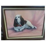PET DOG OIL ON CANVAS PAINTING