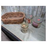 SCENTED CANDLES & BASKET