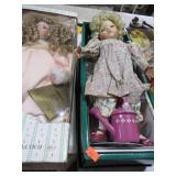 PORCELAIN DOLLS & TEDDY BEAR