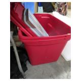 2-- STOARAGE TUBS & LIDS