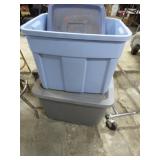 2-- STORAGE TUBS W/ LIDS