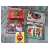 COLLECTABLE COCA COLA TINS & CARDS